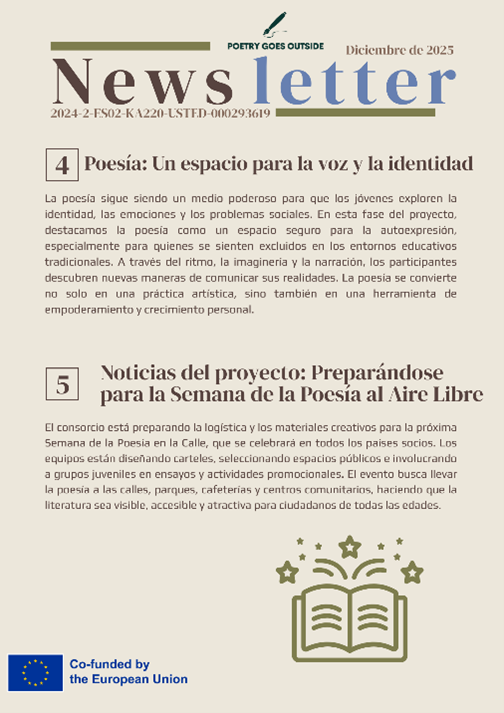 Poetry Goes Outside publica su Segundo Newsletter – Diciembre 2025