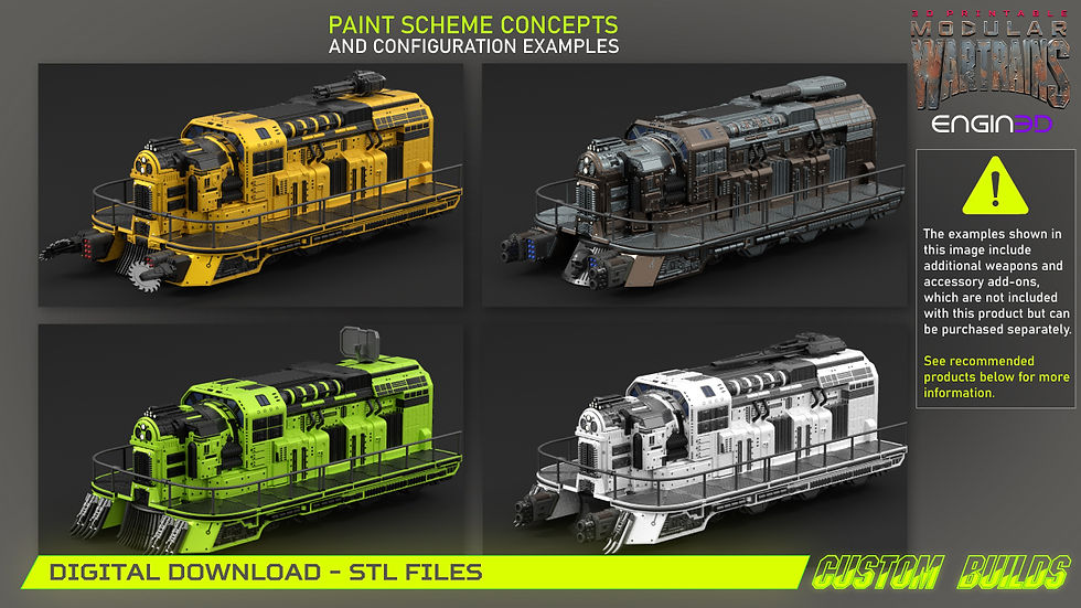 Thumbnail: Bastion Engine - Modular WarTrains Core WarEngine #3 - Digital Download .STLs