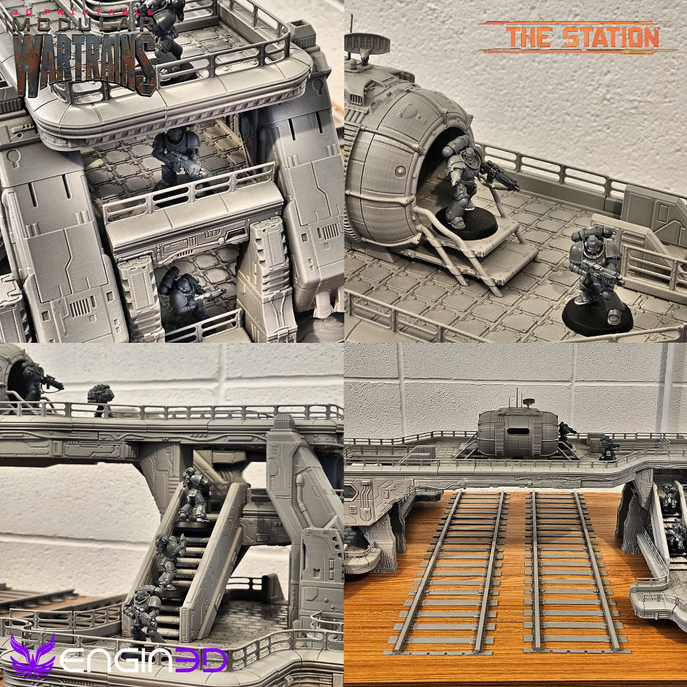 Thumbnail: The Station - Modular WarTrains - Digital Download .STLs