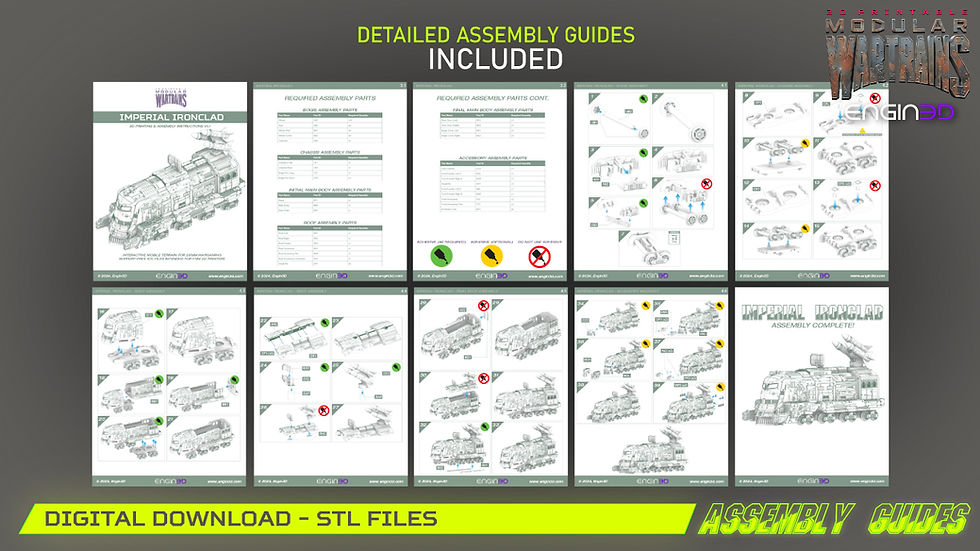 Thumbnail: Imperial Ironclad - Modular WarTrains Core WarEngine #2 - Digital Download .STLs