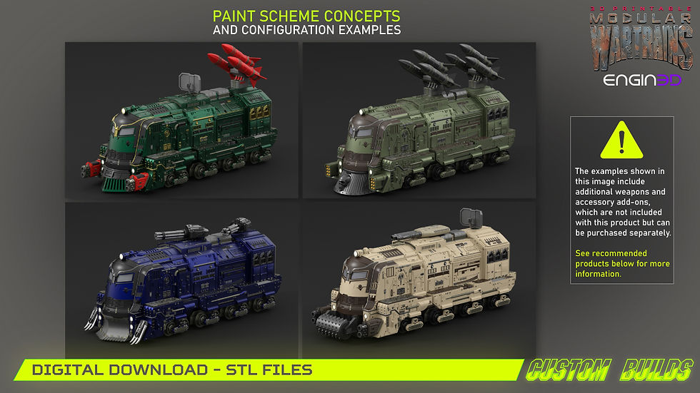 Thumbnail: Imperial Ironclad - Modular WarTrains Core WarEngine #2 - Digital Download .STLs