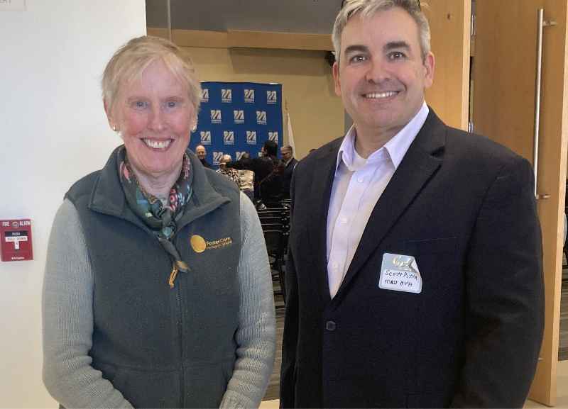 Cynthia Bjorlie pictured with Scott Pitta, Chief of Staff of the Office of Veteran Advocate (OVA) of Massachusetts