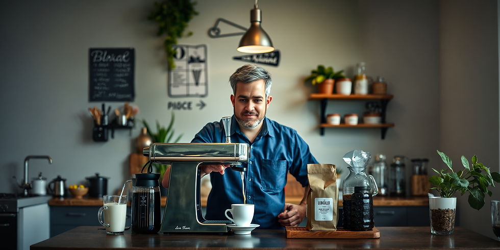 Fotografía profesional de una cafetería.