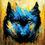 Thumbnail: Abstract Wolf Portrait Oil Painting