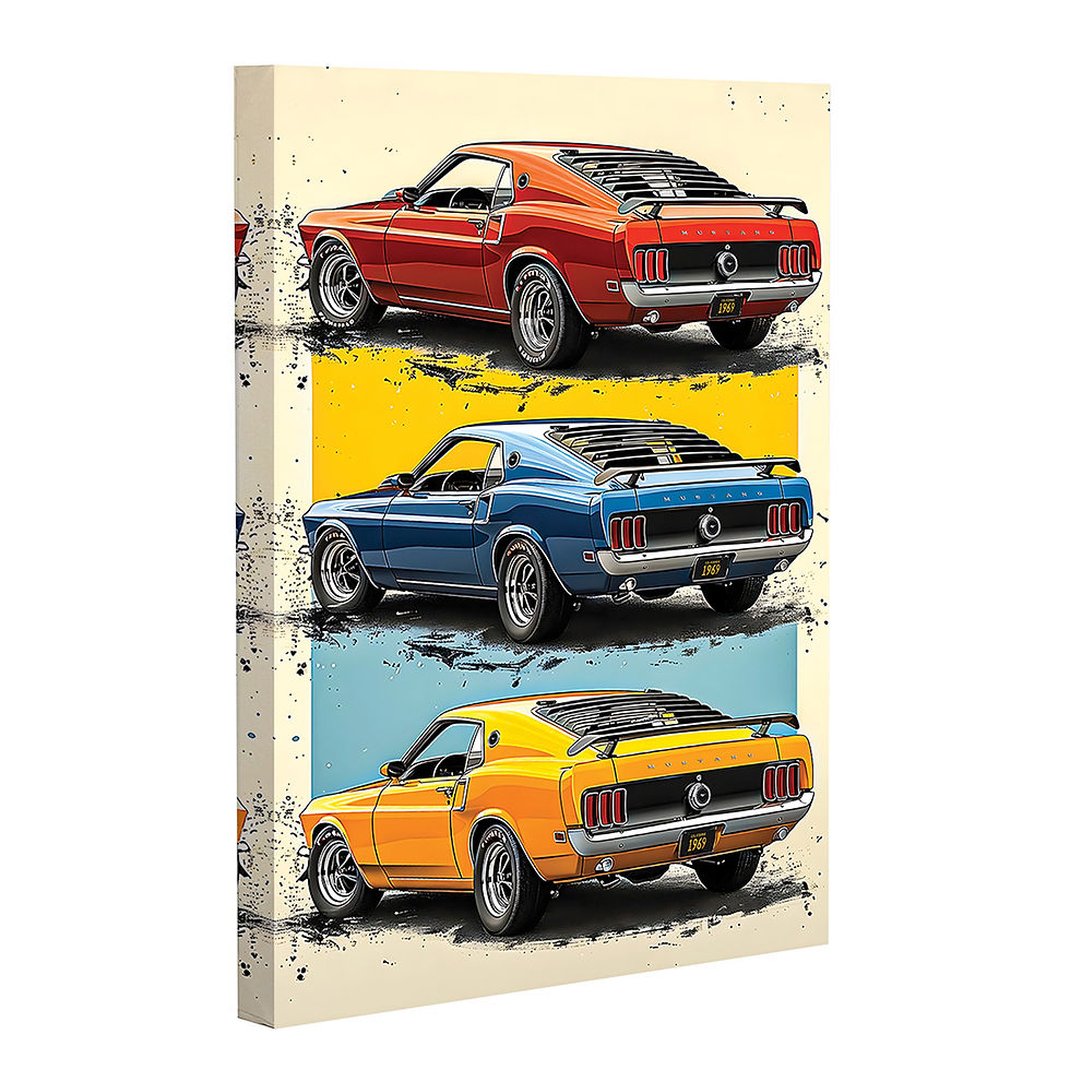 Thumbnail: 1969 Mustang in Red Blue and Yellow