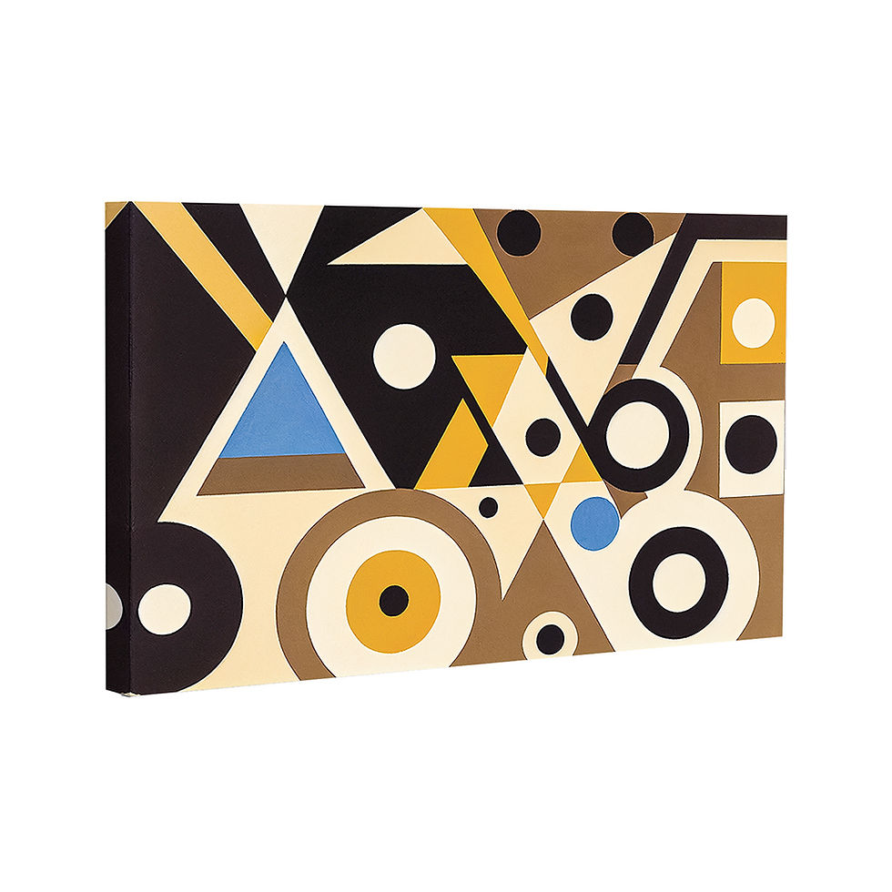 Thumbnail: Circle and Triangle Abstract Painting