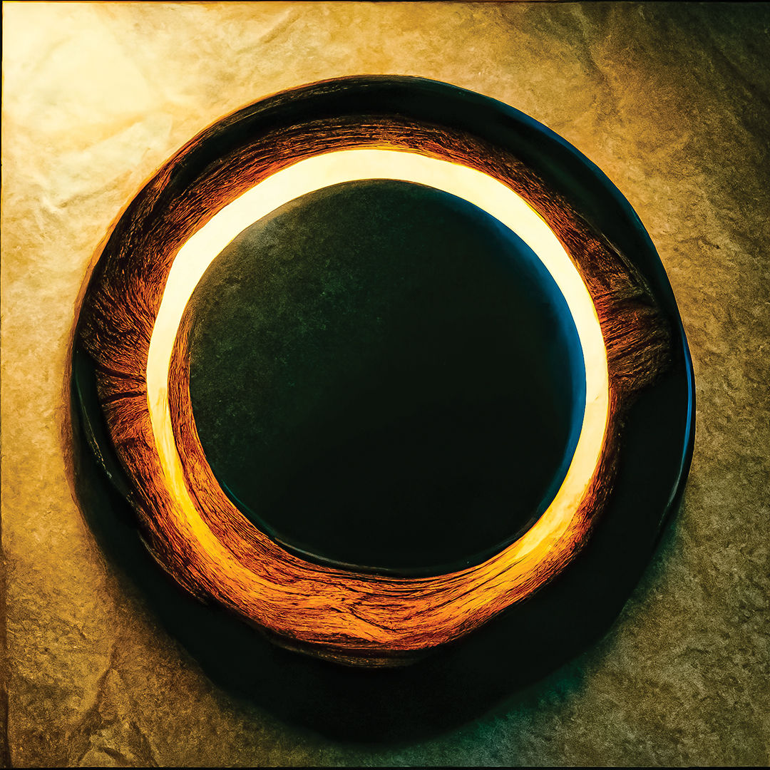 Abstract Black and Gold Circle#1