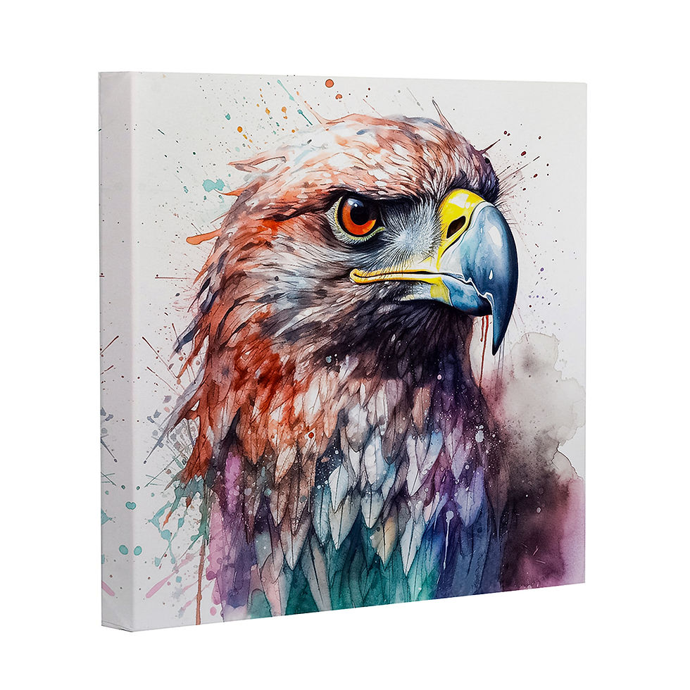 Thumbnail: Portrait of Eagle with Splash of Paint