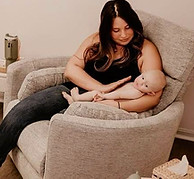 Kelly Mckenzie, RN_IBCLC in our Camden office doing a postpartum consultations with a mama and hew newborn.