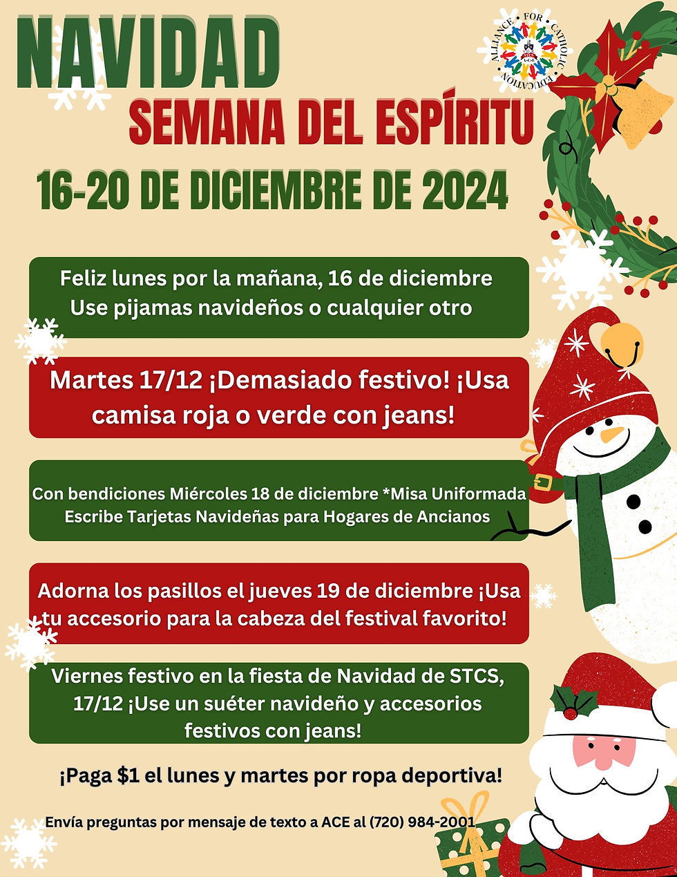 STCS Christmas Spirit Week(Spanish)