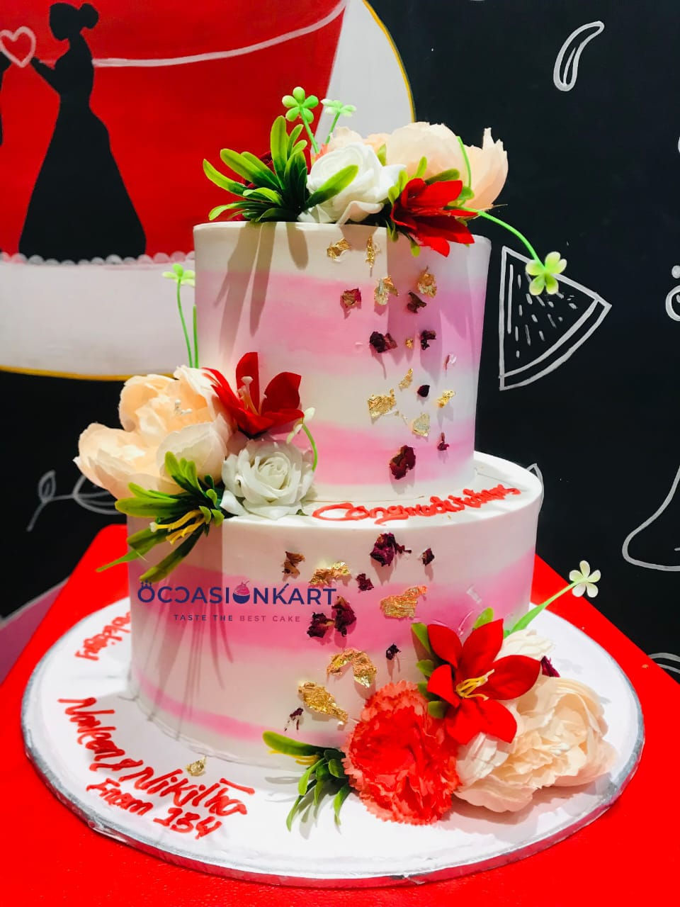Floral Shade Wedding cake