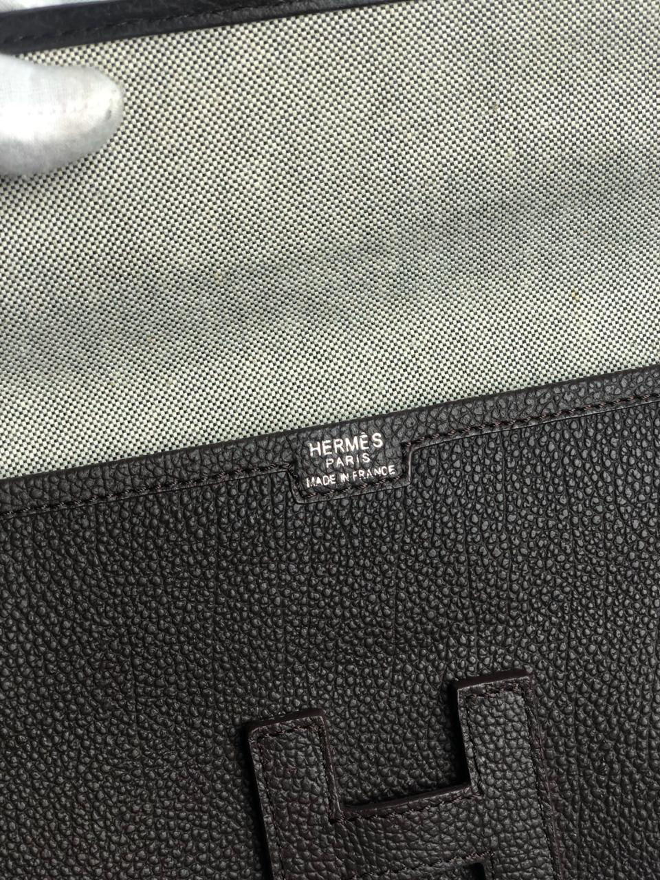 Miniatura: Clutch Hermès Jige Elan Marrom