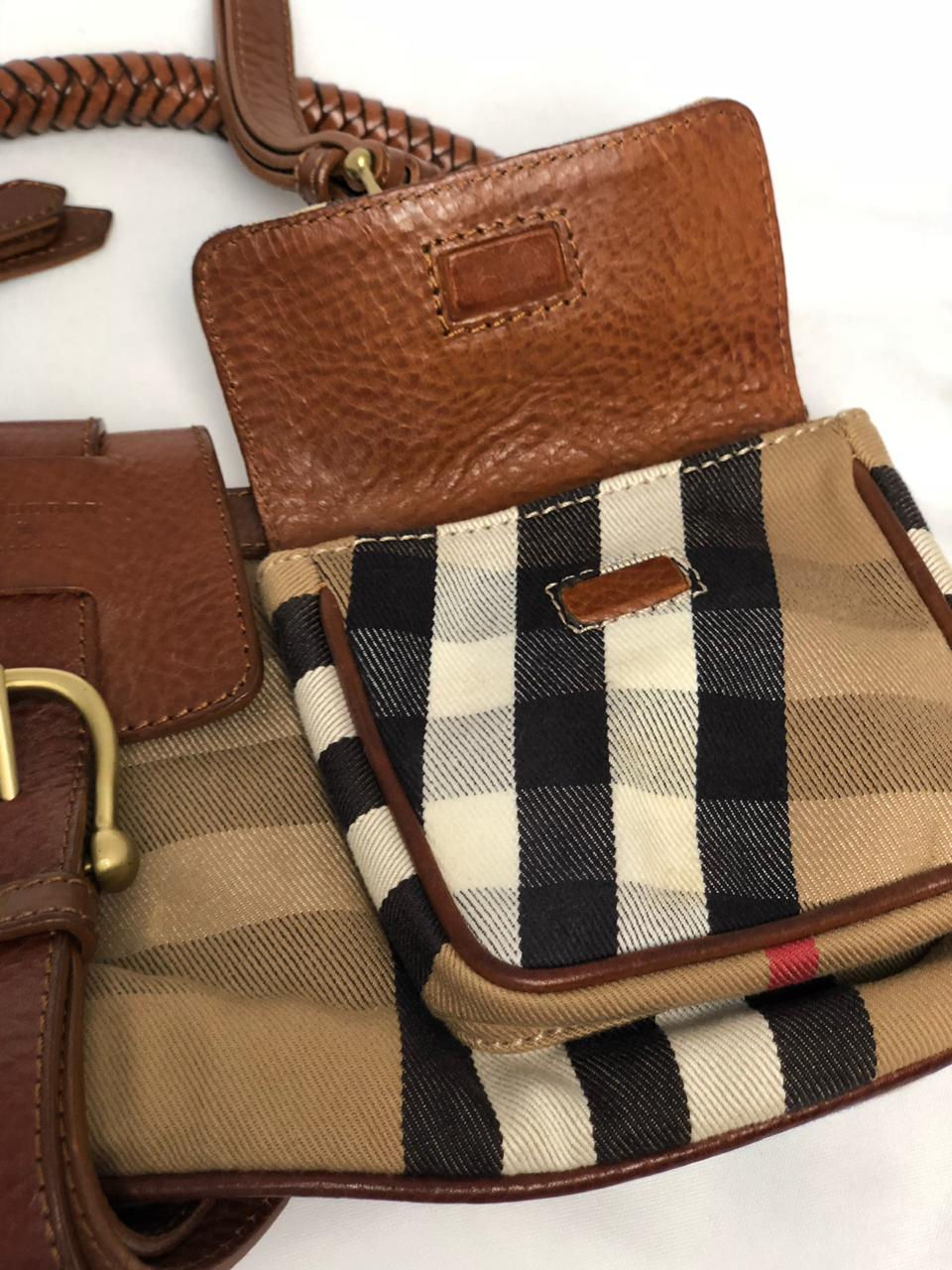 Miniatura: Bolsa Burberry Hobo Xadrez