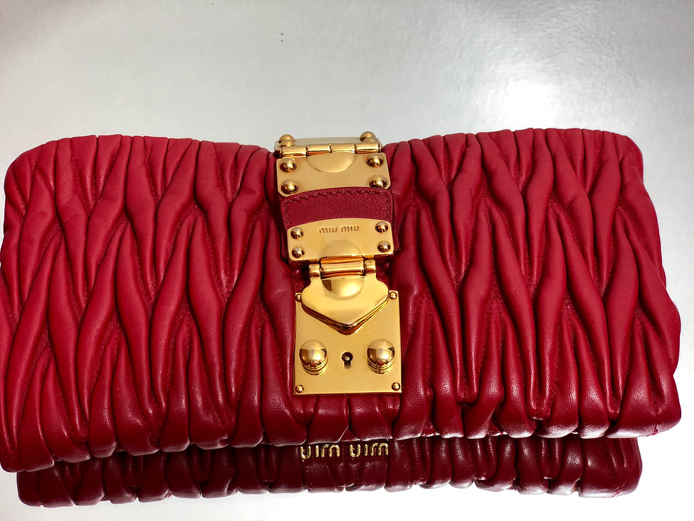 Miniatura: Clutch Miu Miu Couro Vermelha