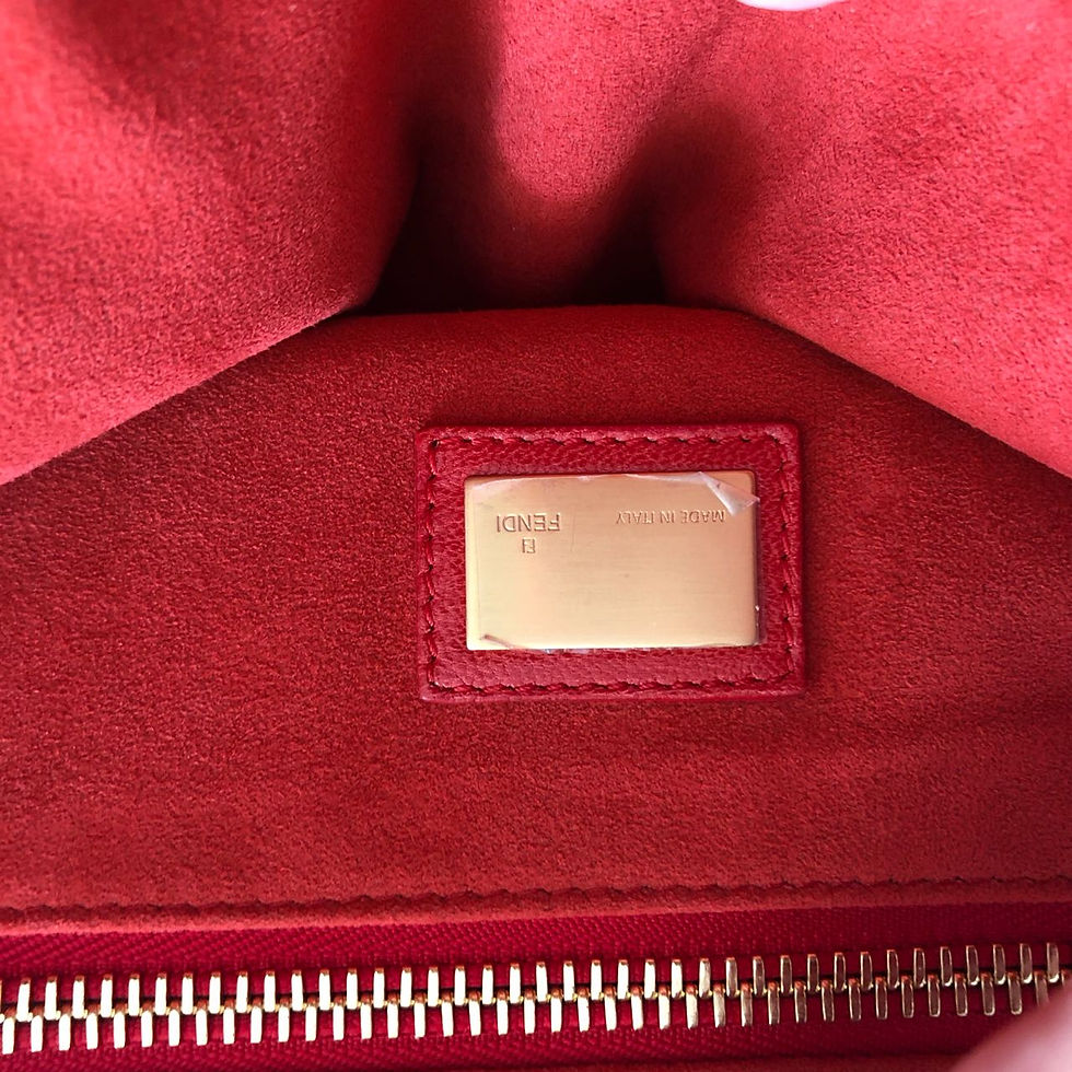 Miniatura: Bolsa Fendi Peekaboo Couro Vermelha