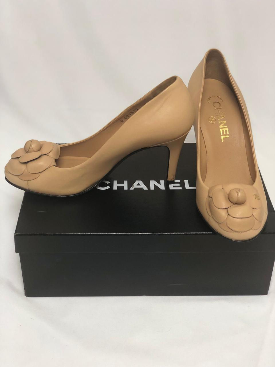 Miniatura: Sapato Chanel Flores Bege