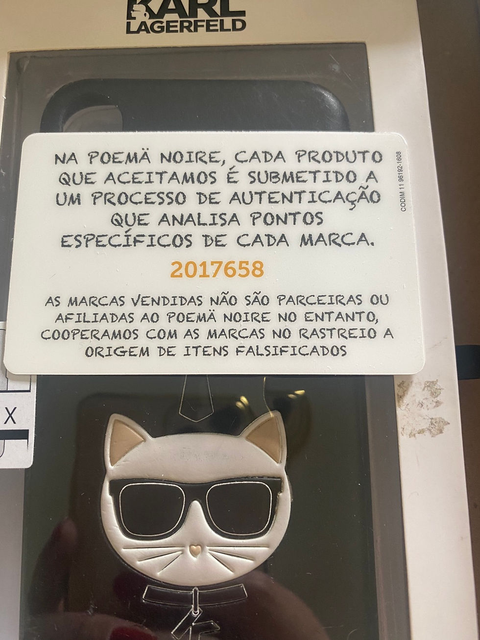 Miniatura: Capa Ikonik Karl para iPhone X/XS preta Karl Lagerfeld