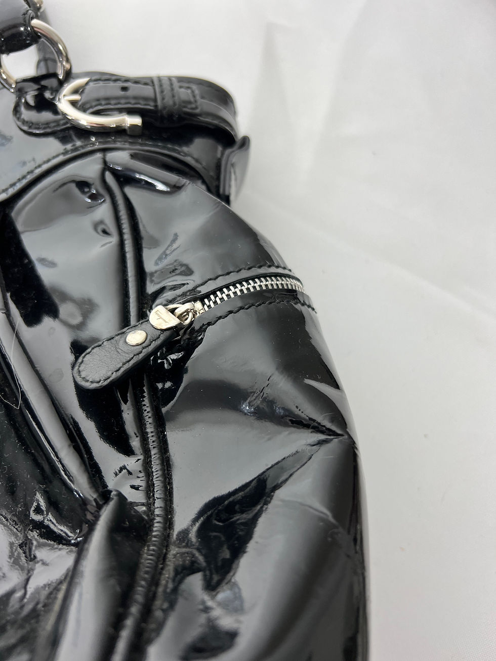 Miniatura: Bolsa Salvatore Ferragamo Marisa Preta Original