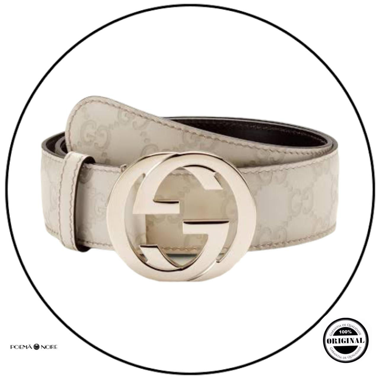 Cinto Gucci Couro Off White original