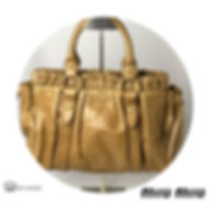 Bolsa Miu Miu Couro bege