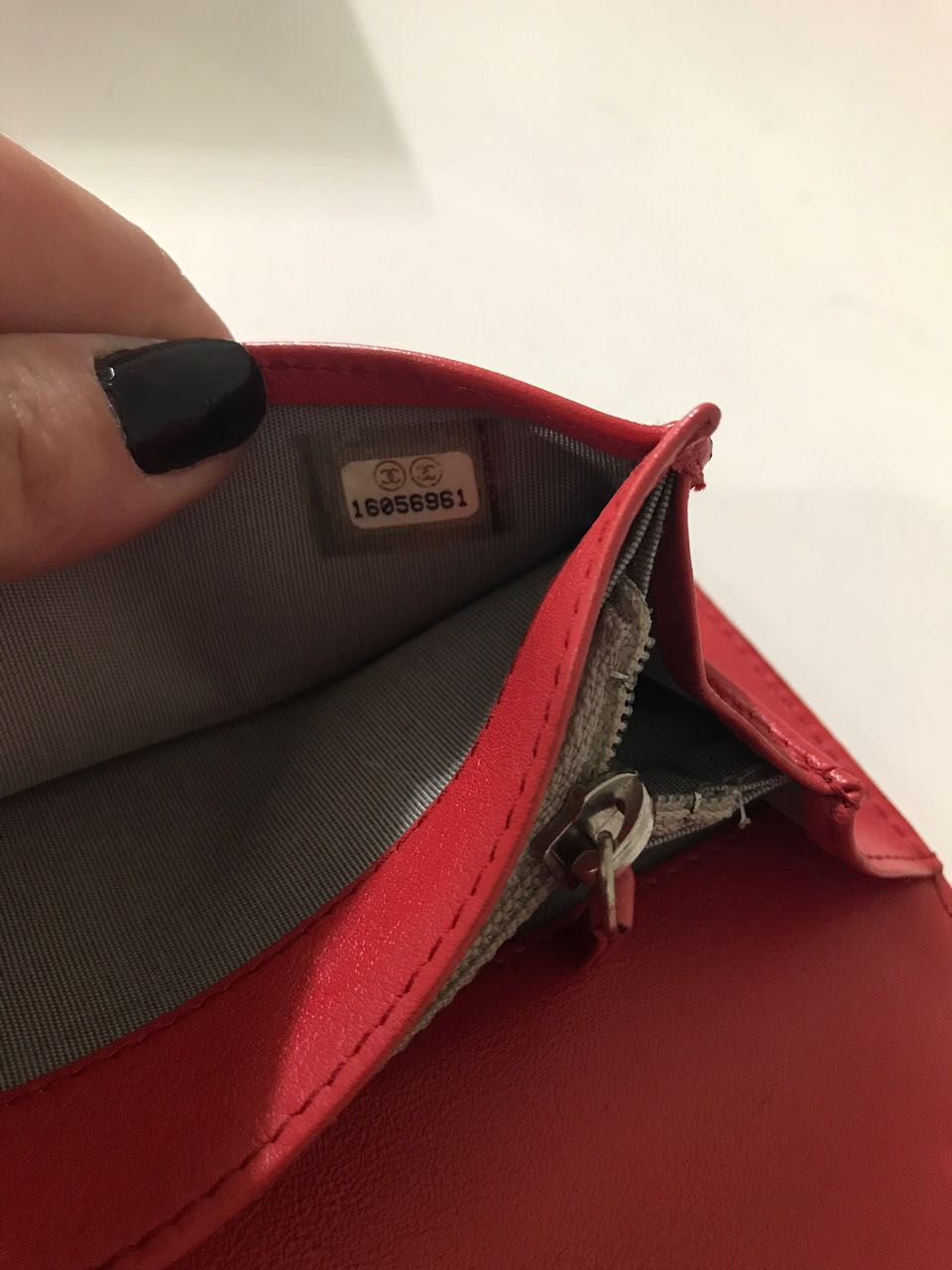 Miniatura: Carteira Chanel Vermelha Metalassê