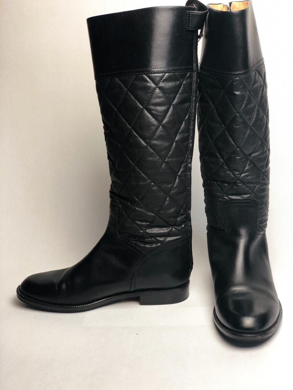 Miniatura: Bota Chanel Couro Preto