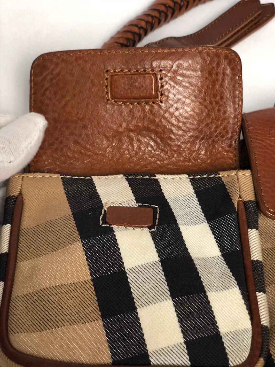 Miniatura: Bolsa Burberry Hobo Xadrez