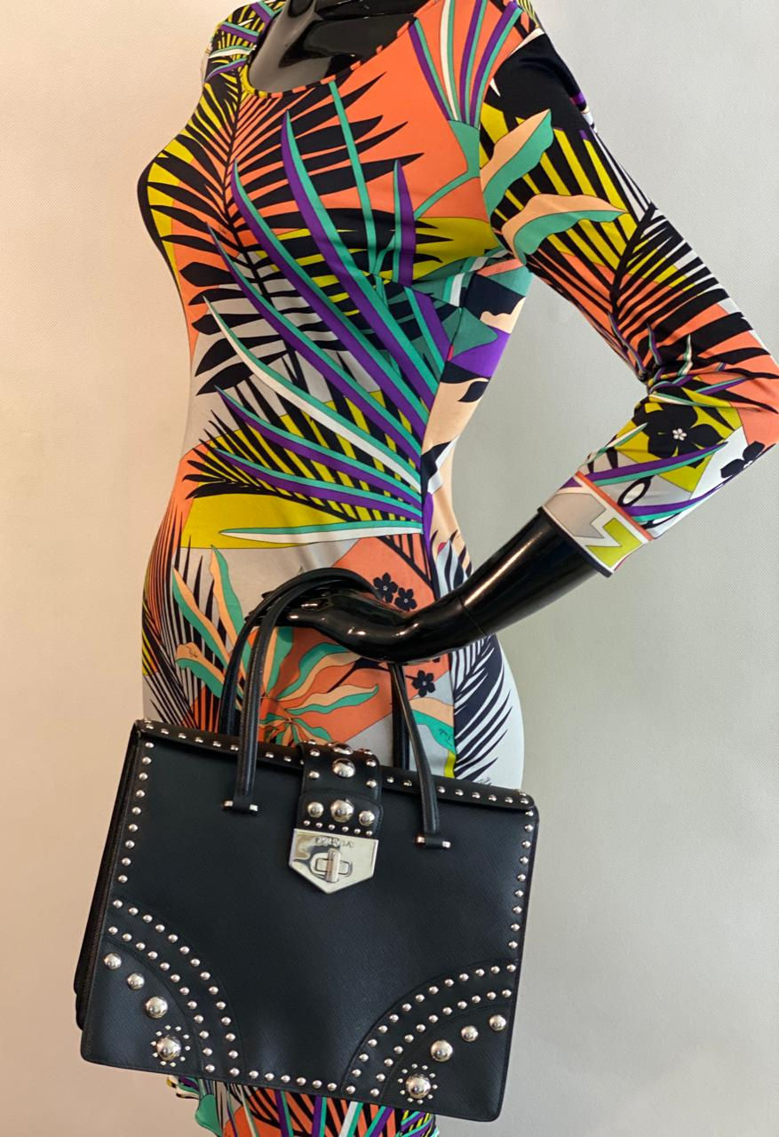 Miniatura: Bolsa Prada Saffiano Preta