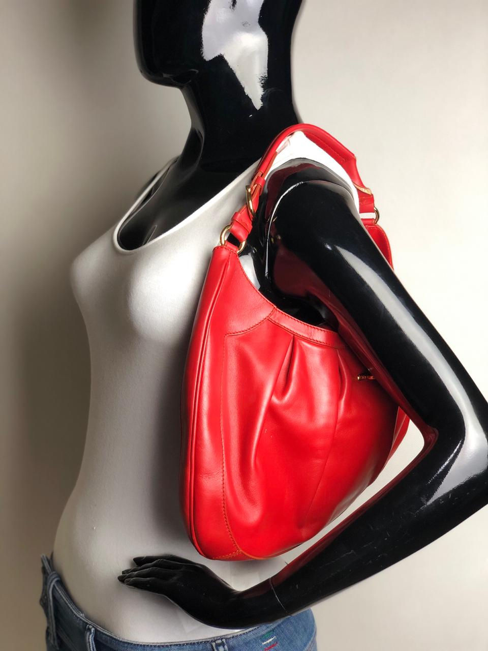 Miniatura: Bolsa Salvatore Ferragamo Couro Vermelho