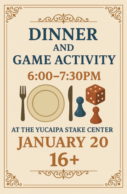 Youth 16+ Dinner and Game Activity