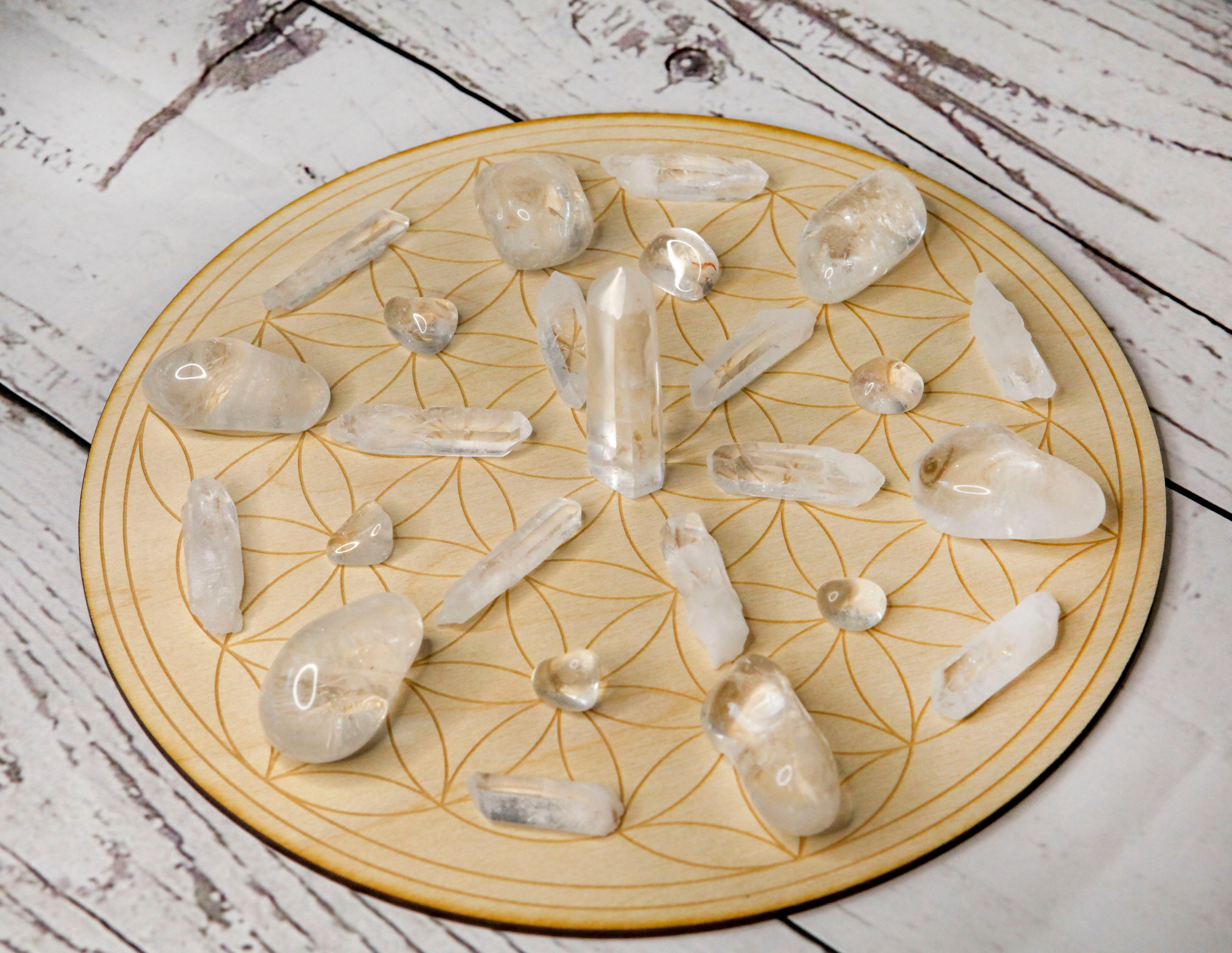 Large Quartz Master Crystal Grid Set