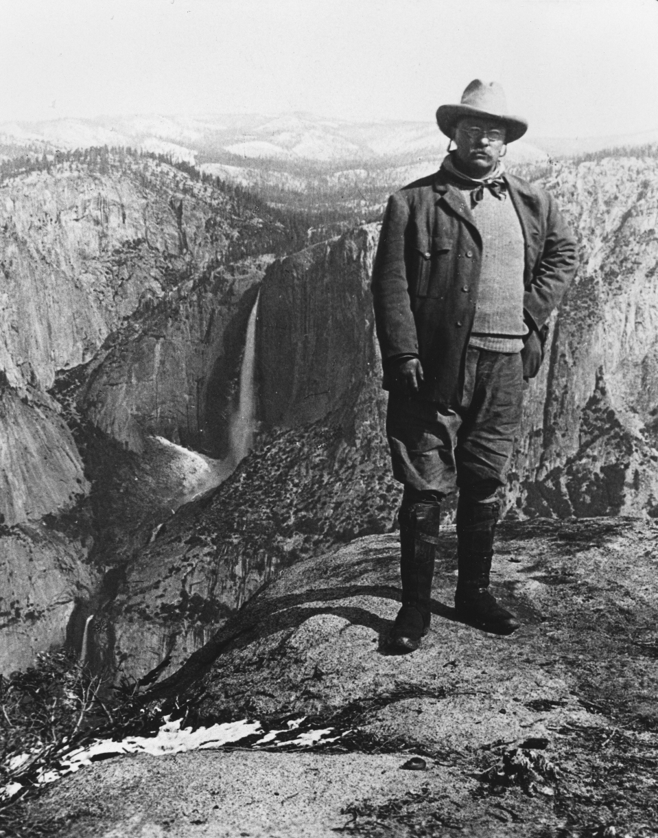 President Theodore Roosevelt pictured at Yosemite in the early 1900's.