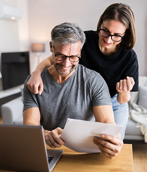 Image of couple reviewing documents

