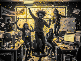 Celebrating acquiring a funder email address