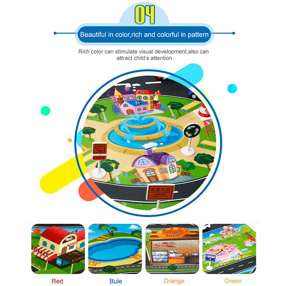 Thumbnail: Traffic City Scene Carpet for Kids, Sinais de trânsito, Play Mat for Baby, 130cm