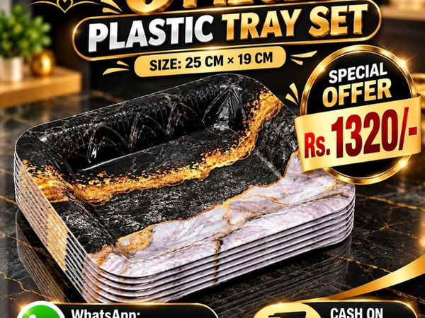 Beauty Queen 6 Pieces Plastic Tray Set