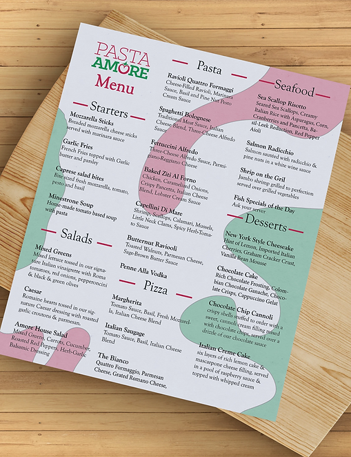 Menu Design