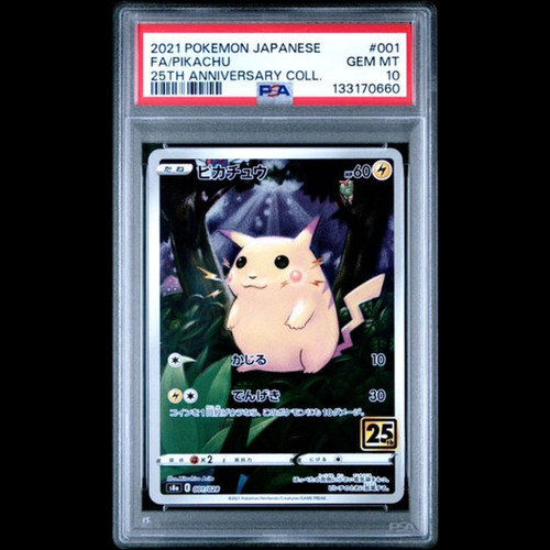 2021 Pokemon Japanese 25th Anniversary Collection #001 Pikachu PSA