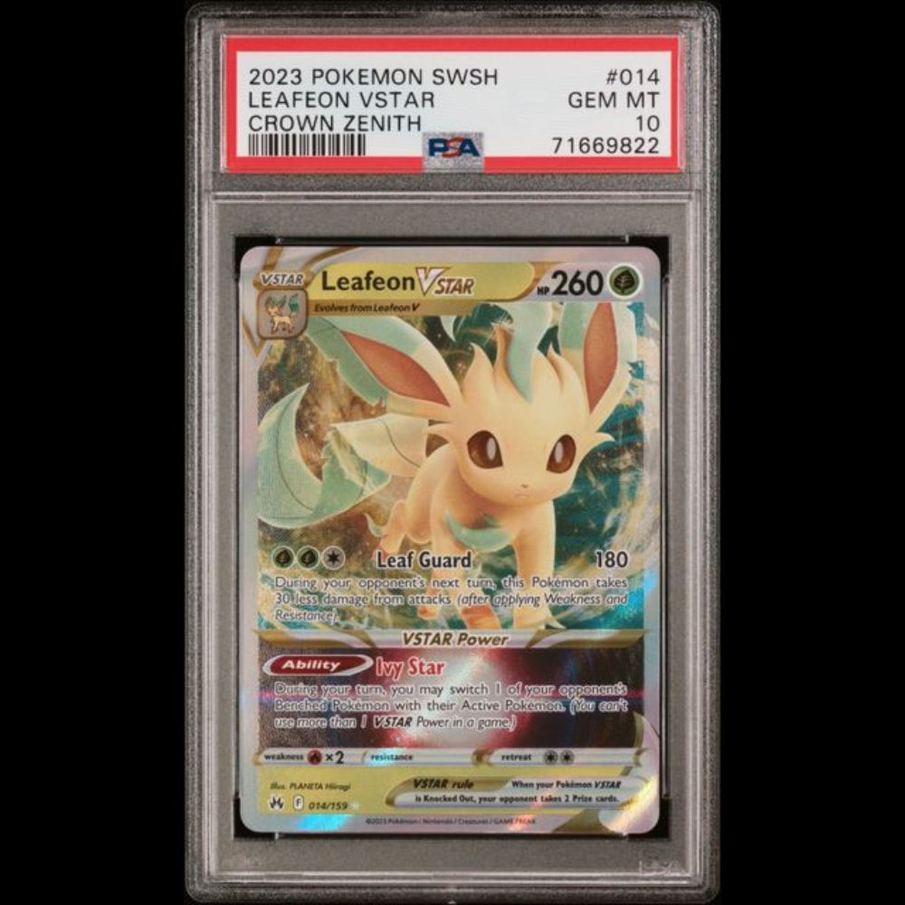 2023 Pokemon Crown Zenith #14 Leafeon Vstar PSA Gem Mint 10
