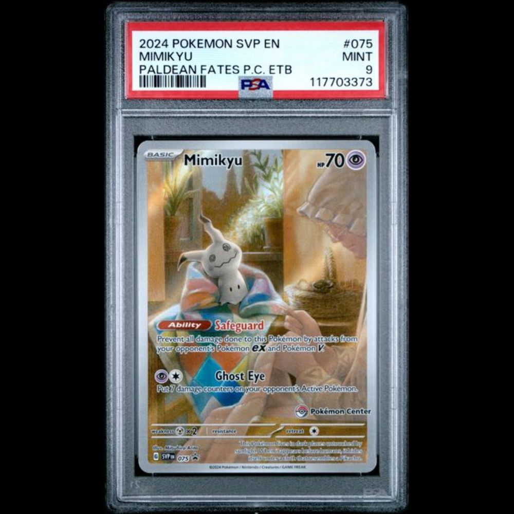 2024 Pokemon Promo #75 Mimikyo Pokemon Center Stamped PSA Mint 9