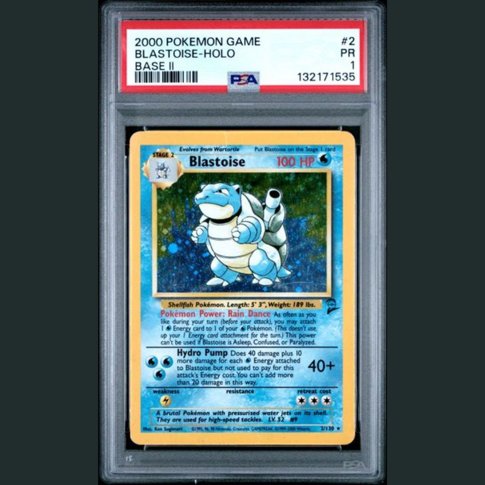 2000 Pokemon Base Set 2 Blastiose #2 Holo PSA 1 Poor