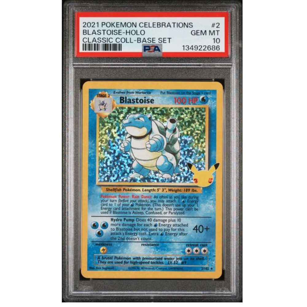 2021 Pokemon Celebrations #2 Blastoise Holo PSA Gem Mint 10