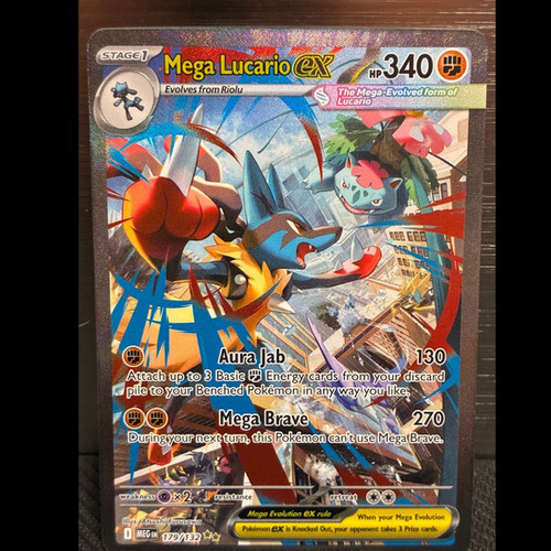 2025 Pokemon Mega Evolution #179 Mega Lucario ex SIR Near Mint NM