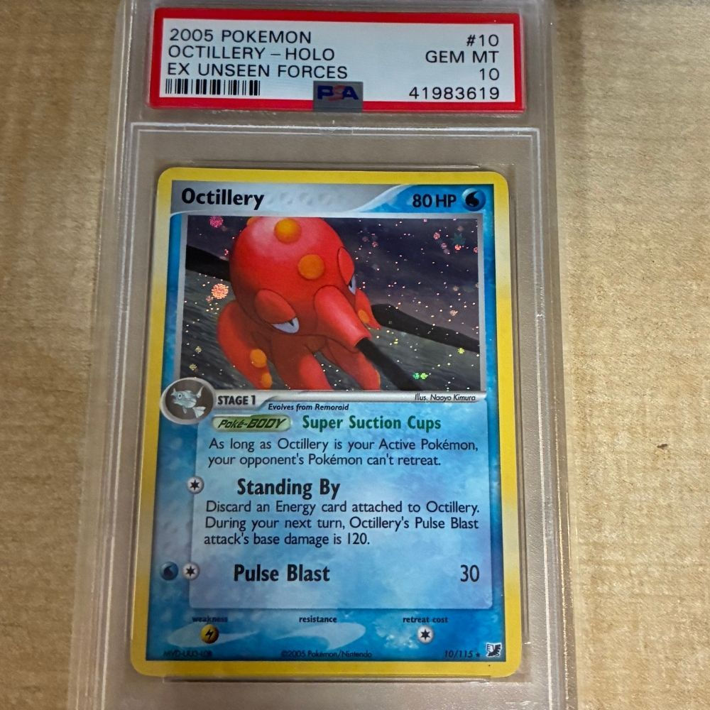 2005 Pokemon Unseen Forces #10 Octillery Holo PSA Gem Mint 10