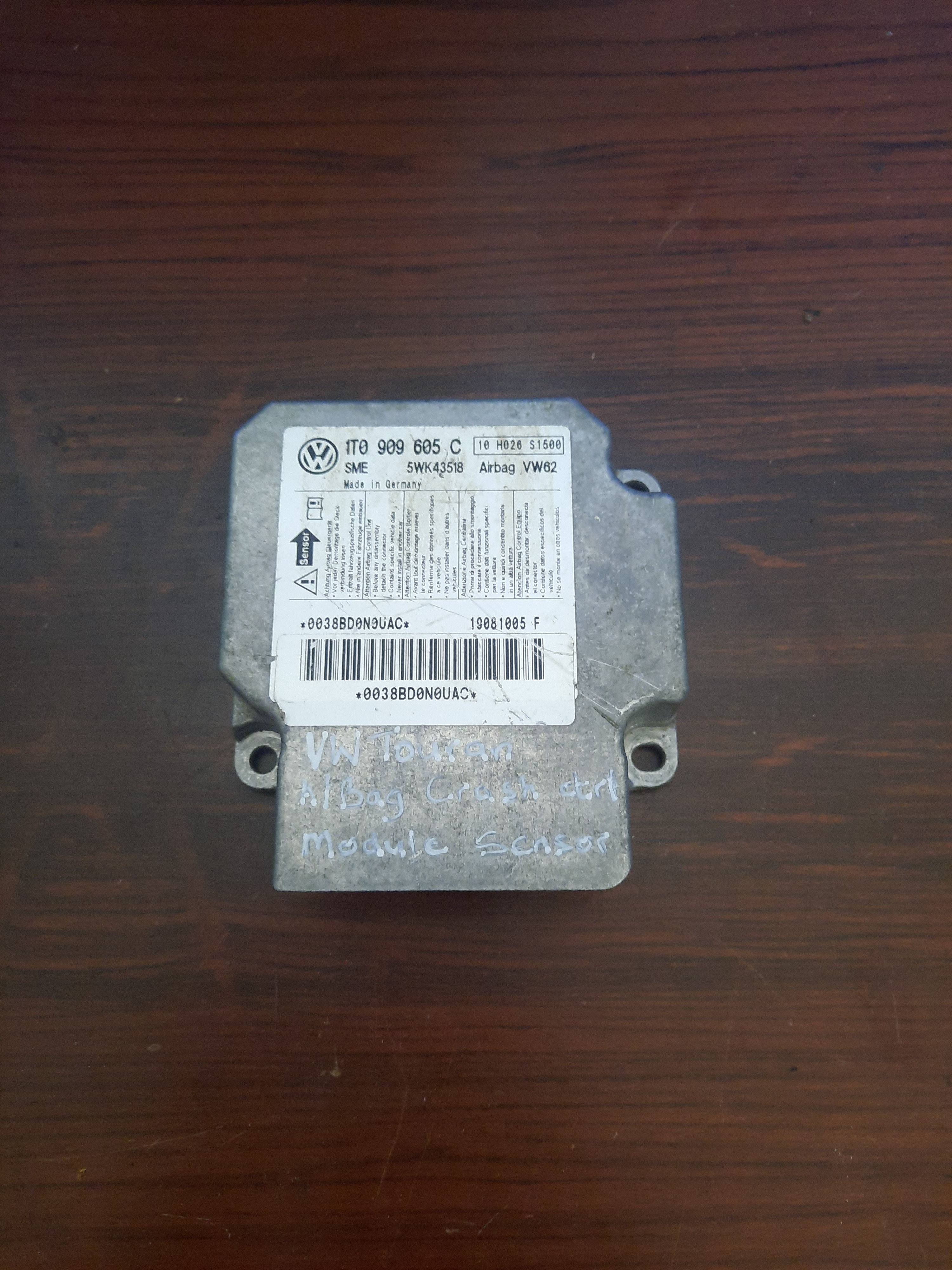 Vw Touran Airbag Crash Control Module Sensor