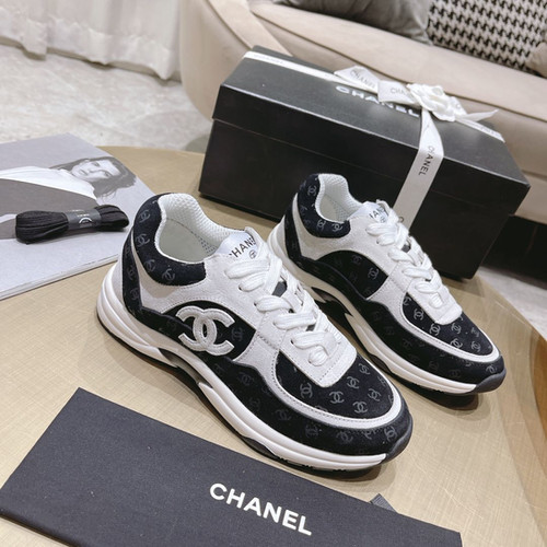 Tenis Chanel Mujer Chanel Calzado Chanel CC Runner Laminado Dorado
