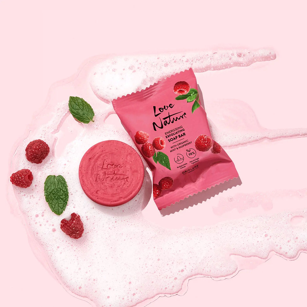 Thumbnail: Energising Exfoliating Soap Bar with Organic Mint & Raspberry by Oriflame 
