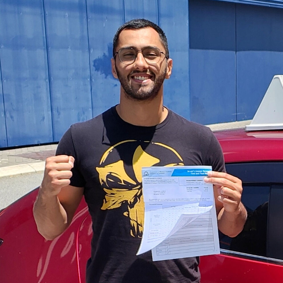 Ali passed his driving test in Midland