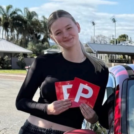 Chloe passed her driving test in Midland on the first attempt.