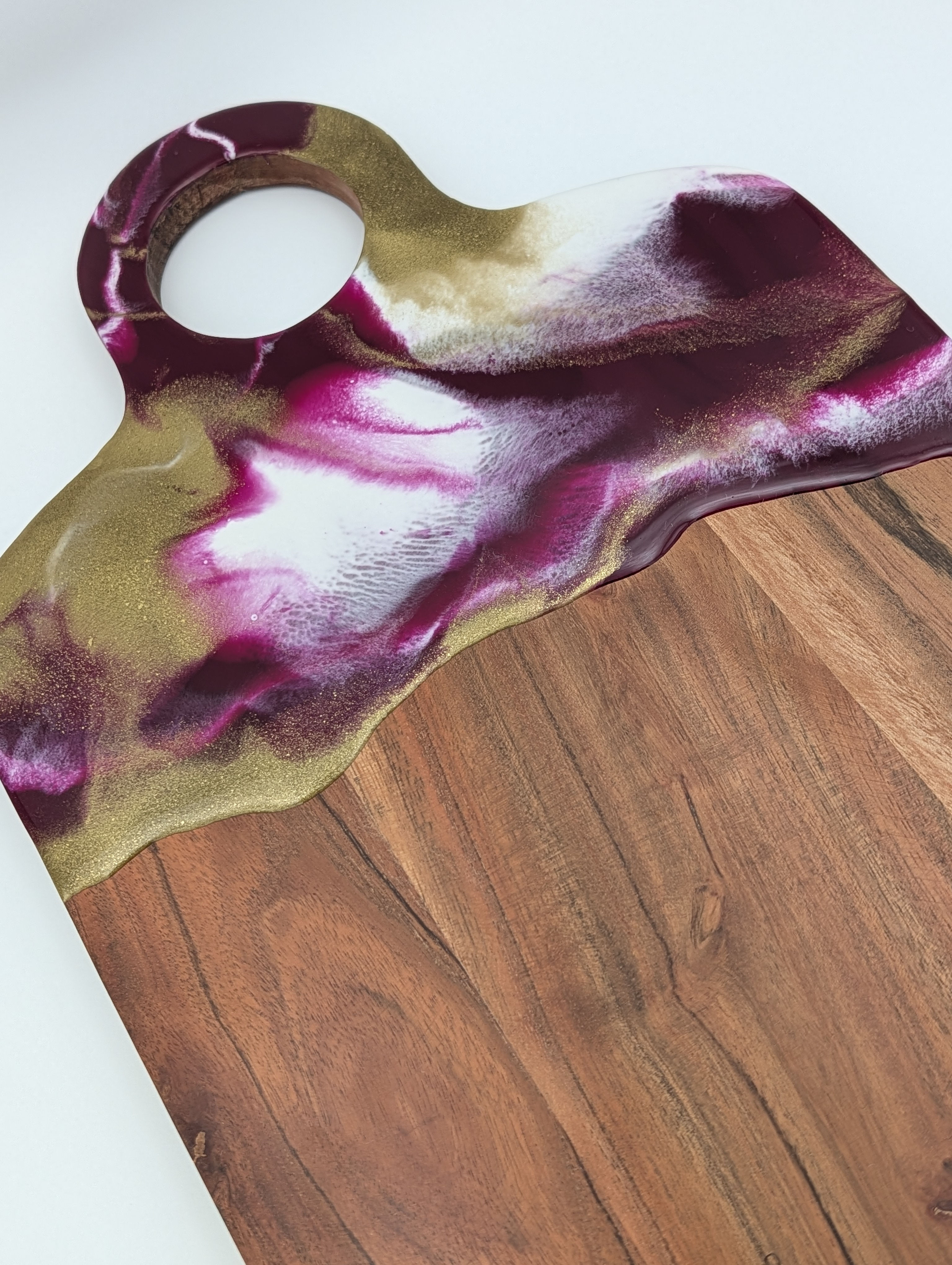 Magenta, Gold & White Serving Board